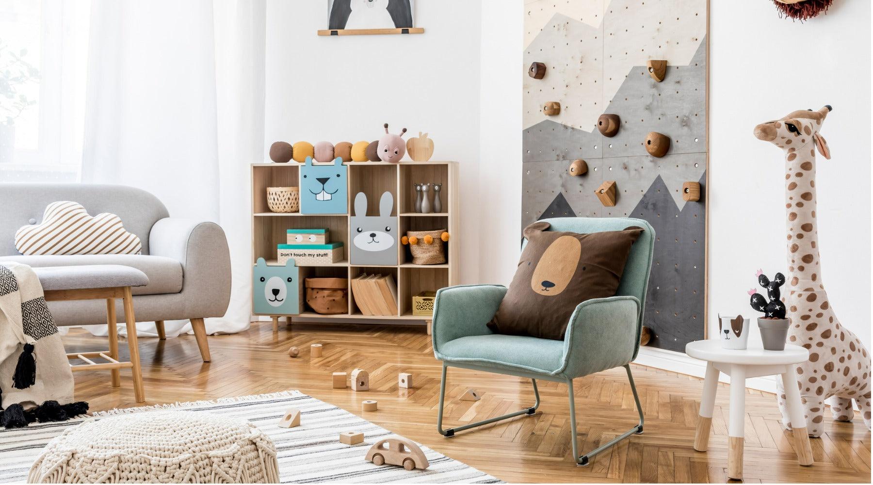 Rustic Home Decor Bean Bag Chair, Minimalist Scandinavian Floor