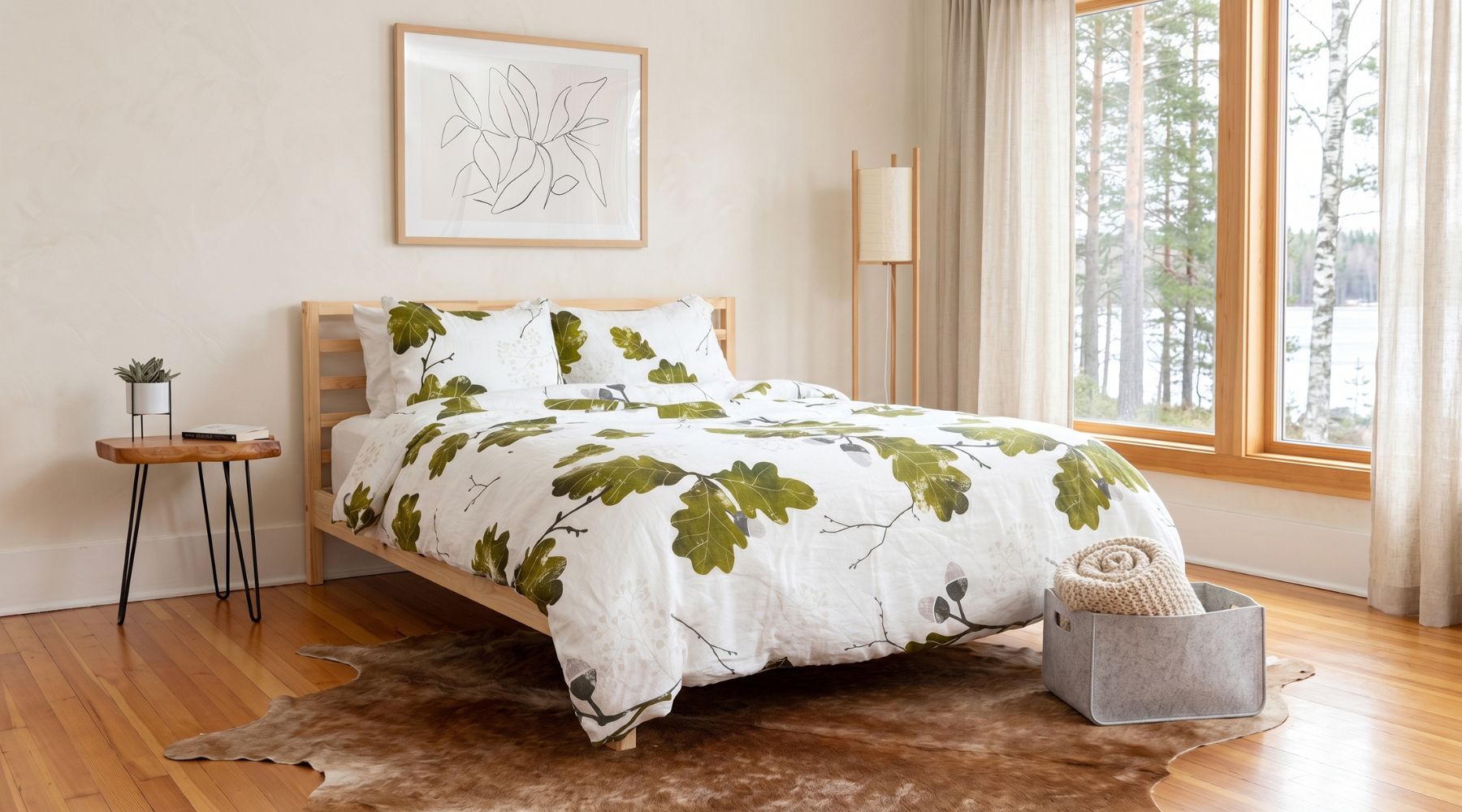 European Linen Duvet Cover Sets | Scandinavian Prints