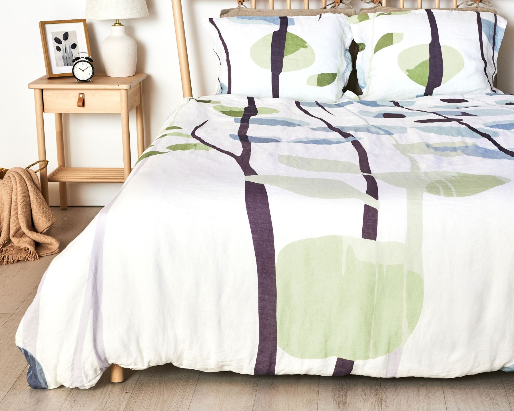 European Linen Duvet Cover Set | Skov Print