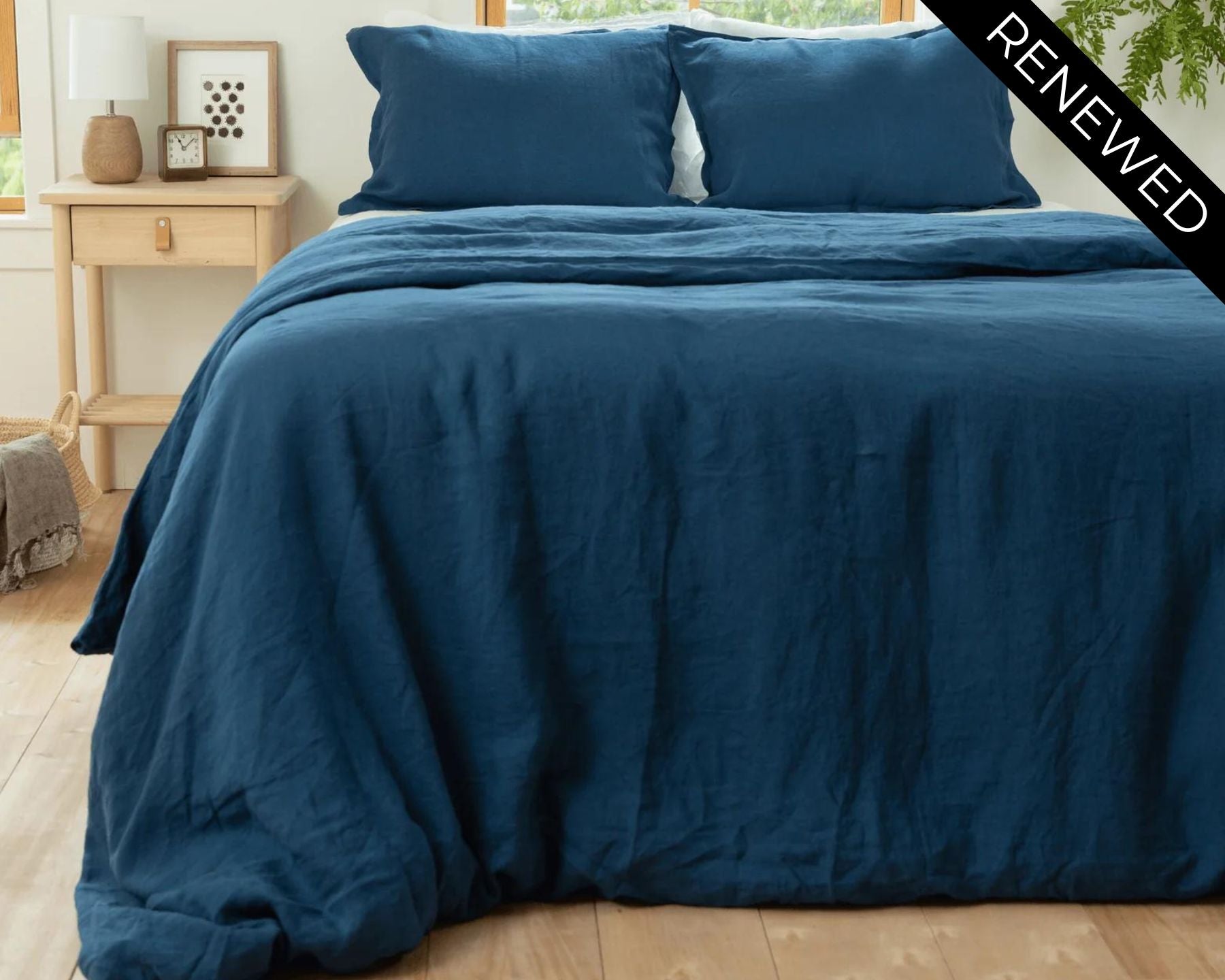 Organic European Linen Duvet Cover Sets | Solid Colors | Renewed