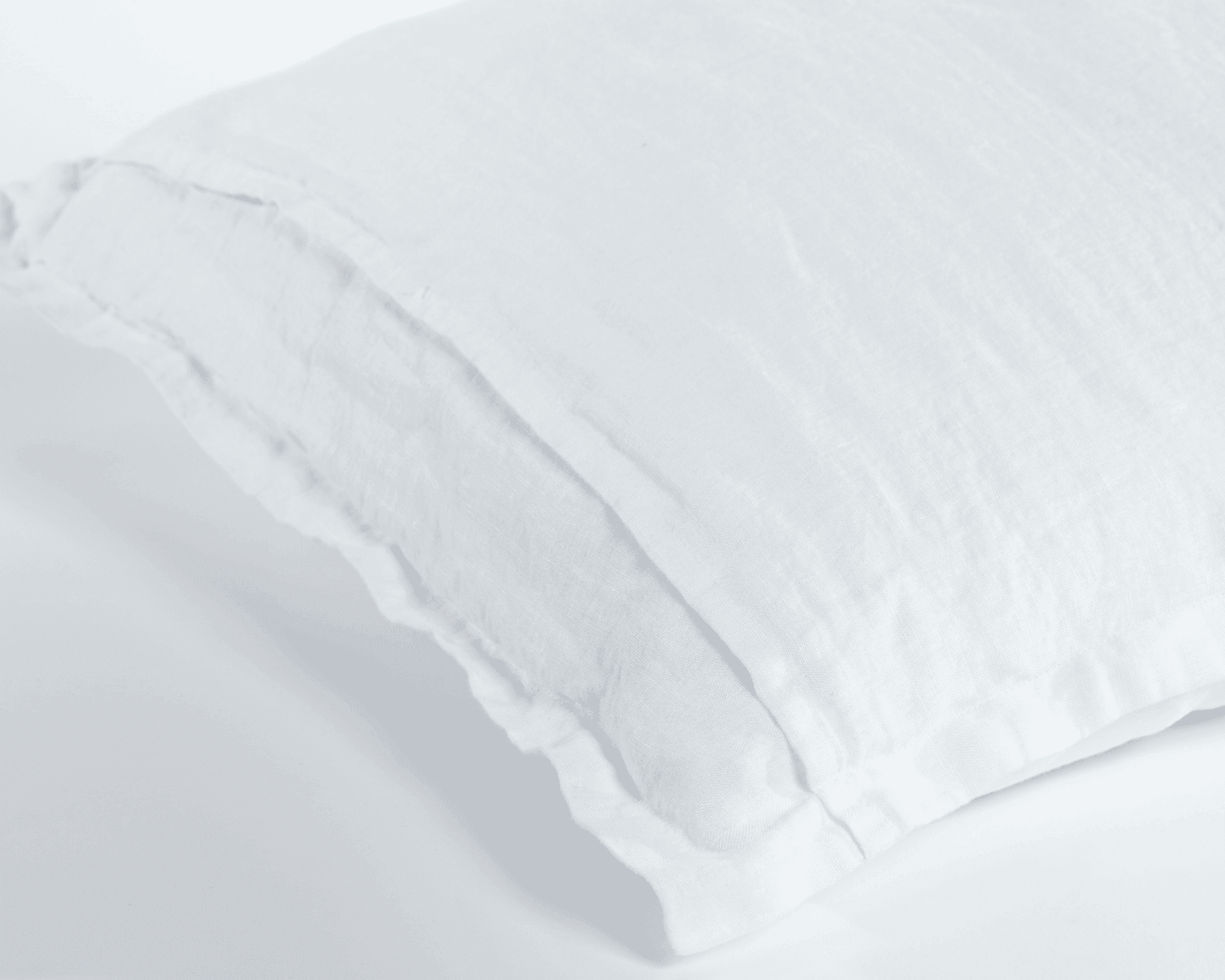 White organic European linen pillowcases - Hvid (white)