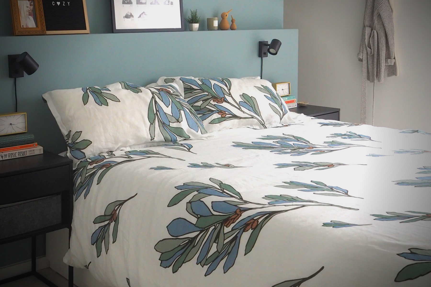 LV Inspired Print Duvet With 2 Free Pillow Cases - Blue