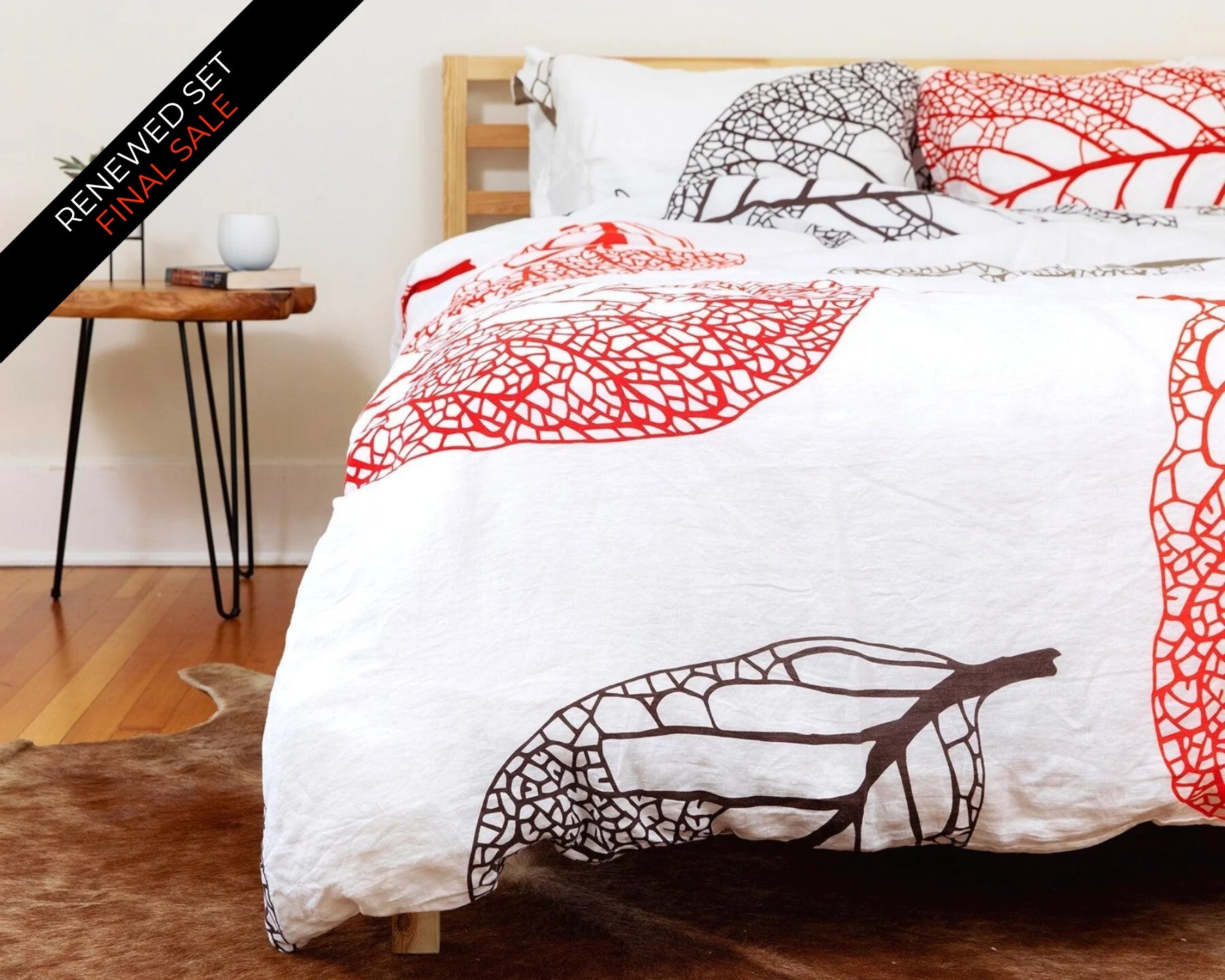 Organic European Linen Duvet Cover Set | Løvfald | Renewed