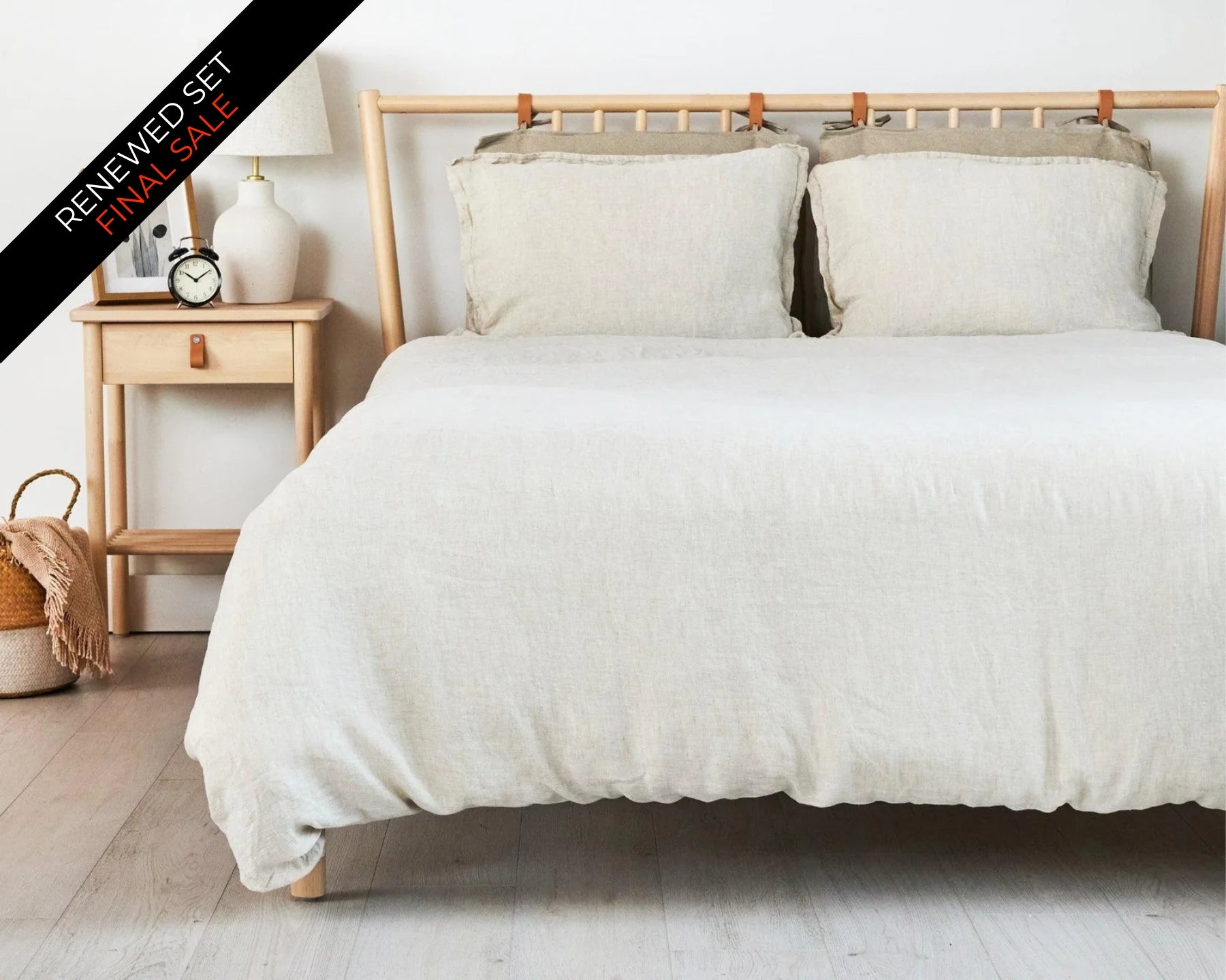 Organic European Linen Duvet Cover Sets | Solid Colors | Renewed