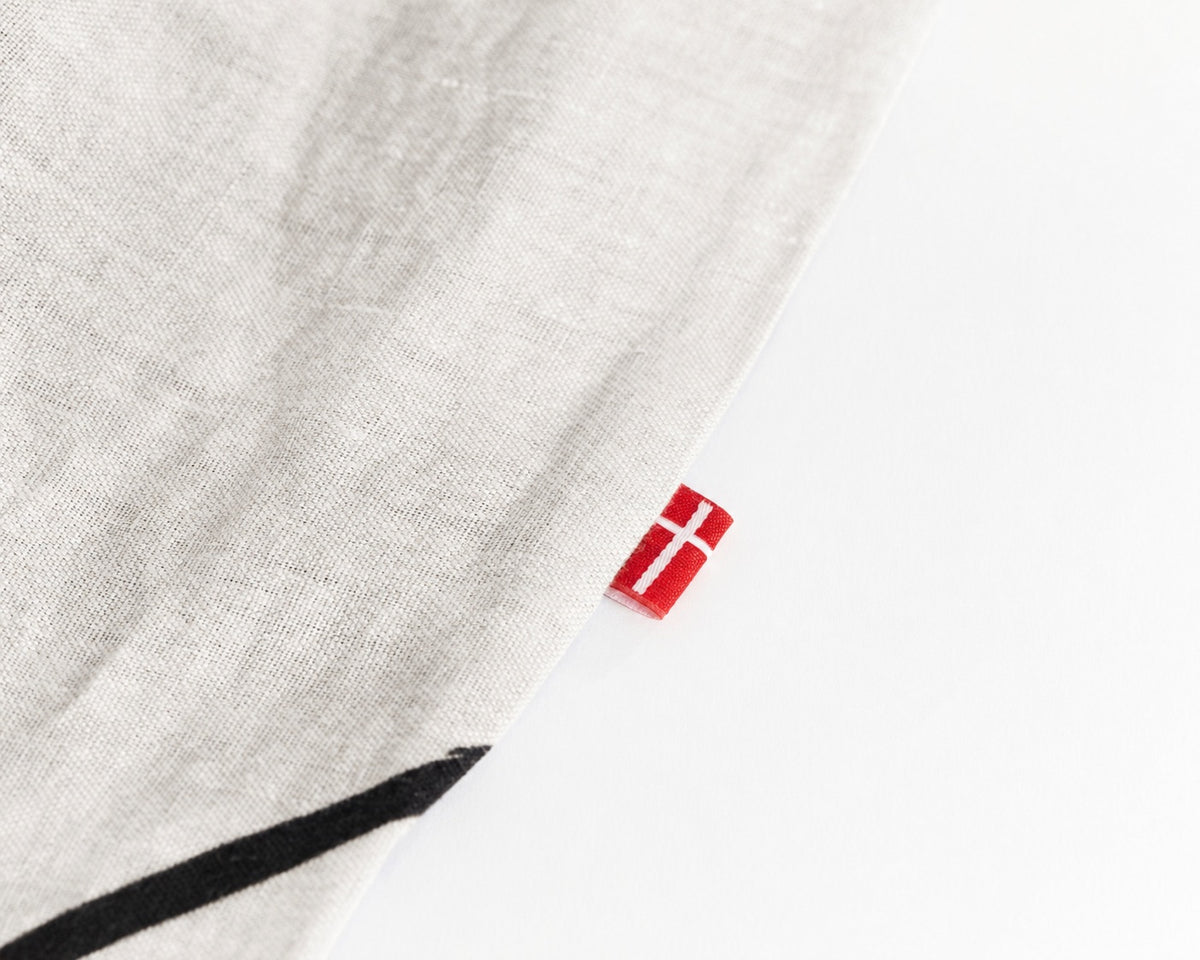 European Linen Duvet Cover Set | Hørblomst Print on Natural Linen