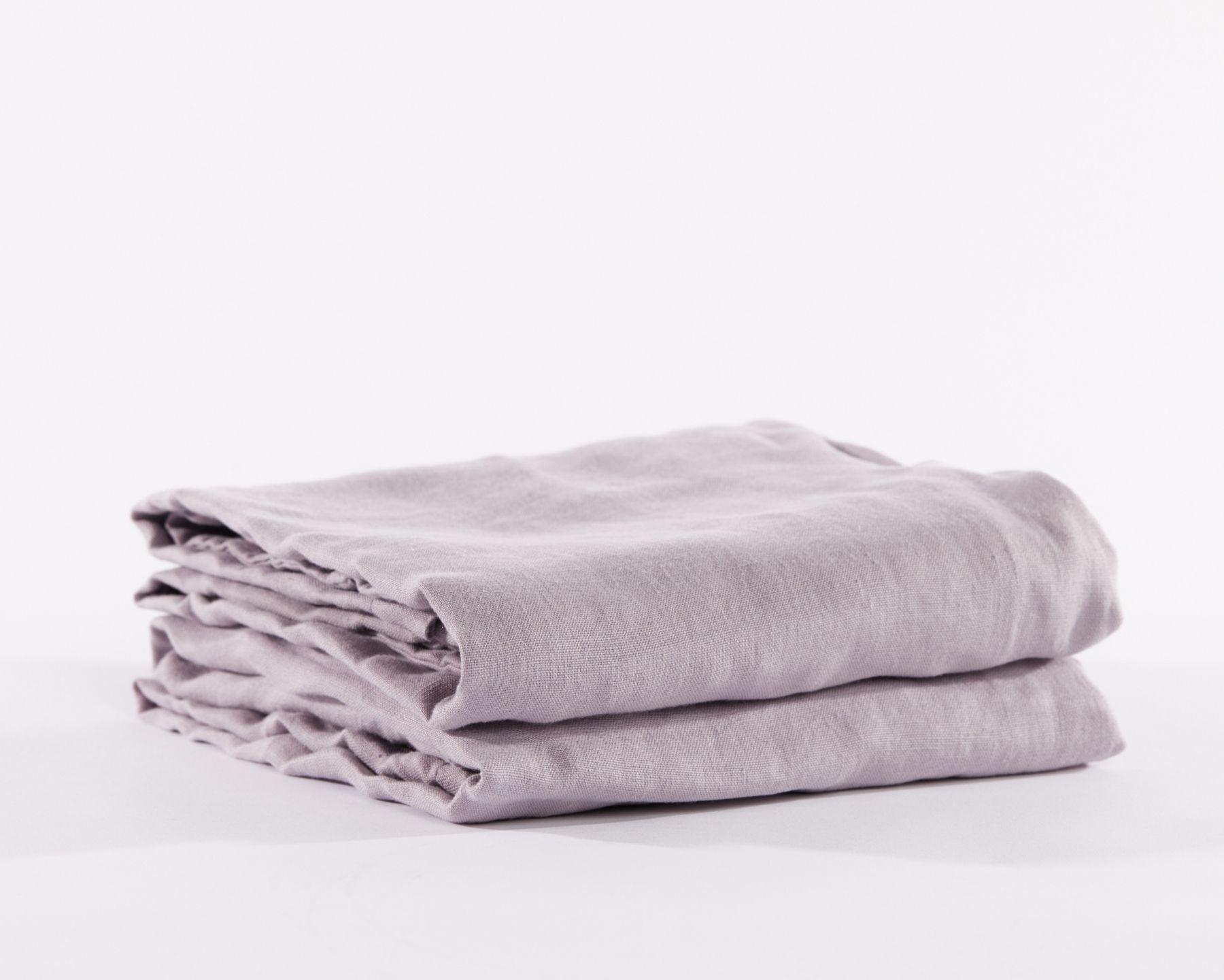 Purple organic European linen pillowcases - Lilla (Kørvel)