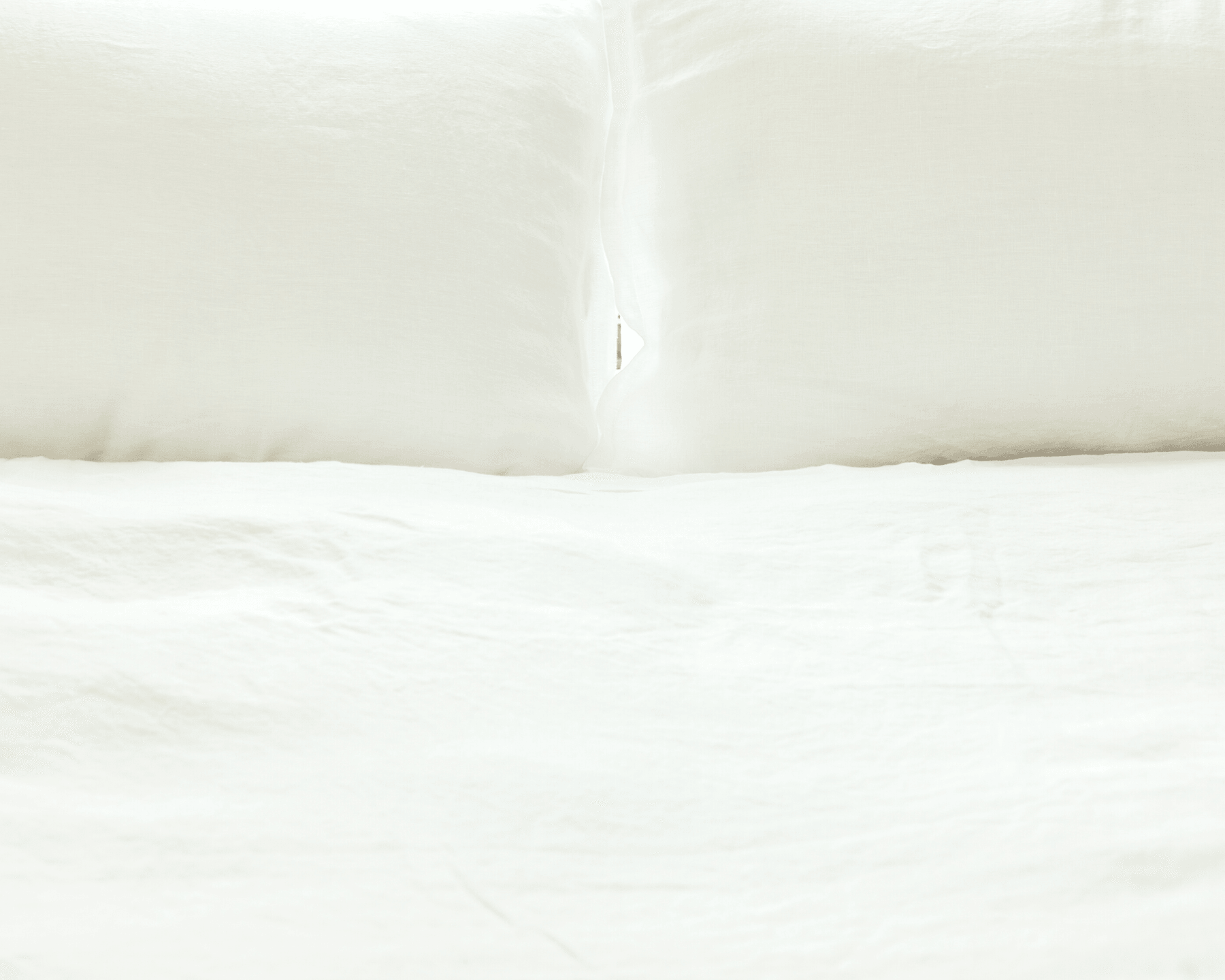 White organic European linen duvet covers set with two matching pillowcases - Hvid (white)