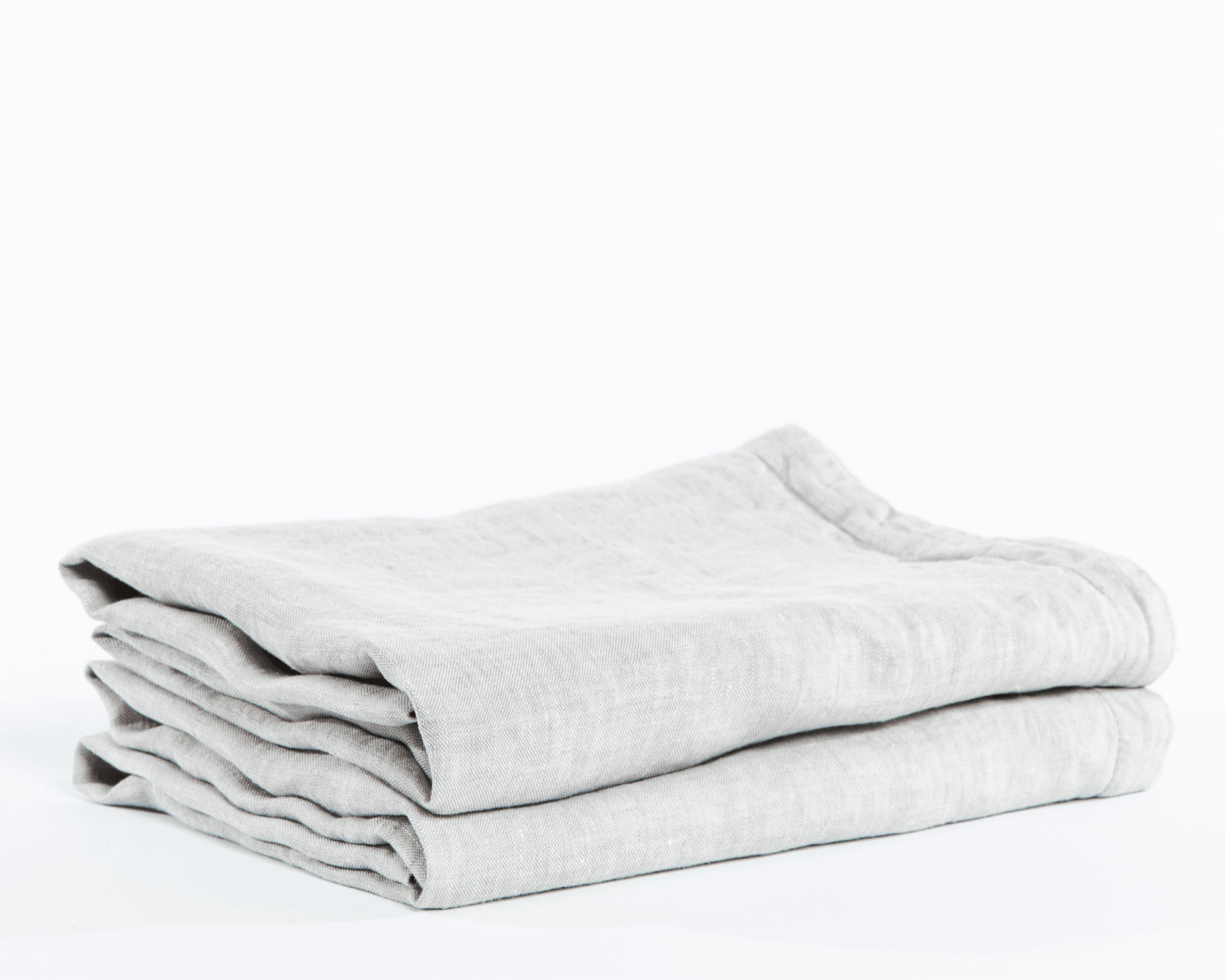 Chambray grey organic European linen pillowcases- Grå (grey)
