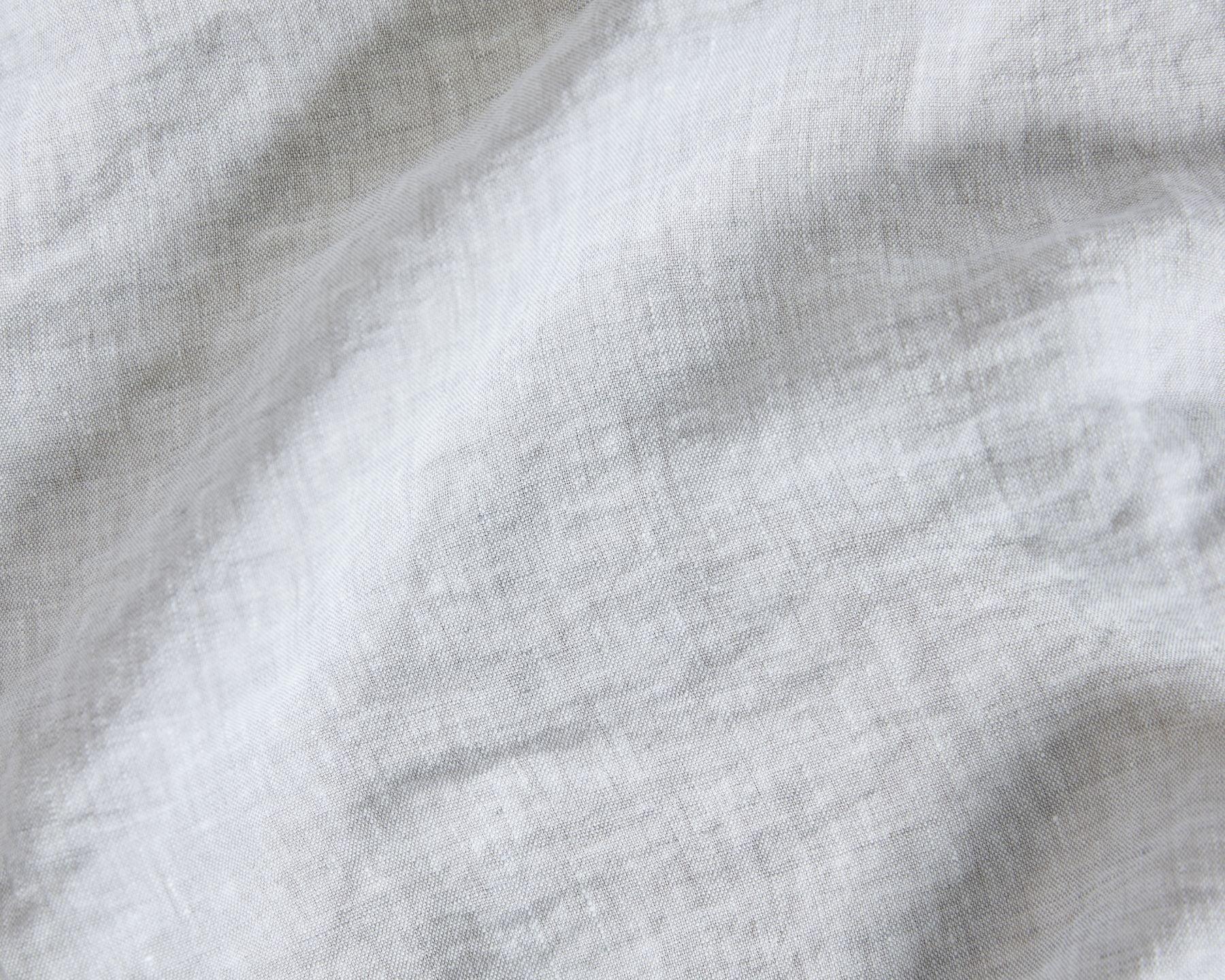 Organic linen top sheet from premium European flax. Chambray grey color.