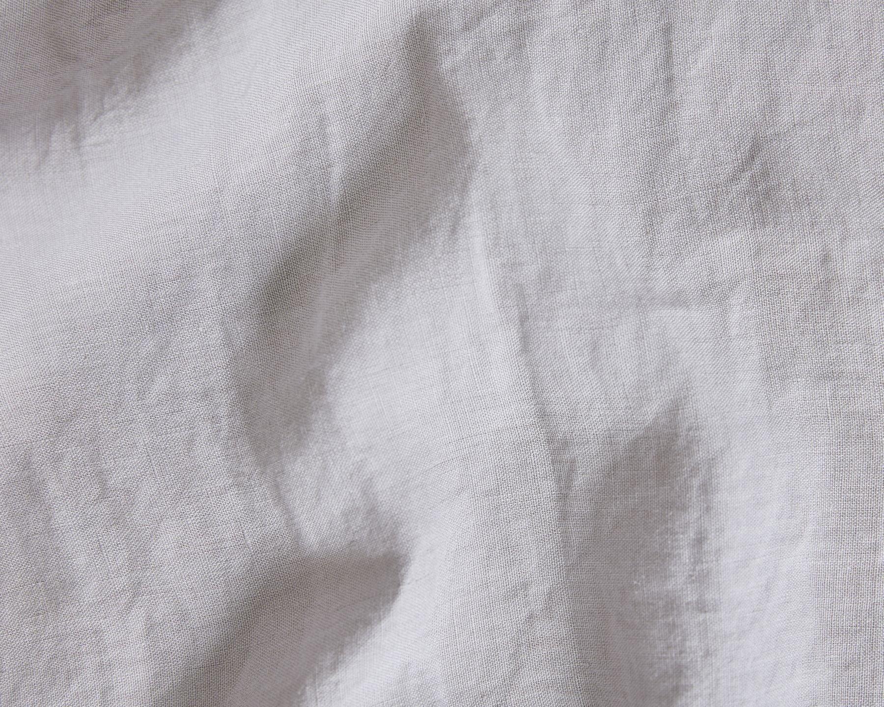 Organic linen top sheet from premium European flax. Light grey color.